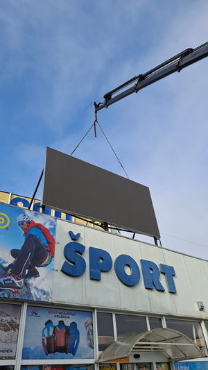 BIG LED - Stały ekran LED Telebim zewnętrzny 1m² konstrukcja aluminiowa