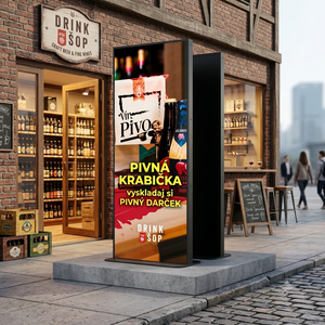 Mobilny ekran LED outdoor LED POSTER — wersja na kółkach do łatwego transportu